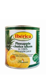 Ананасы отборные кольцами в ананасовом соке "Iberica" 435 мл ж/б
