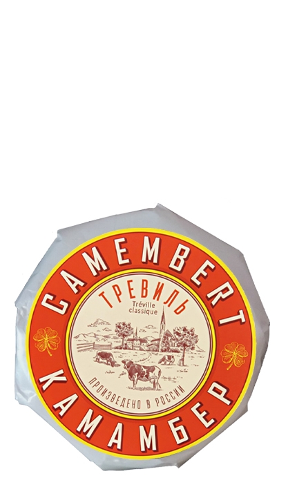 Сыр камамбер классик с белой плесенью "Тревиль" 130 г