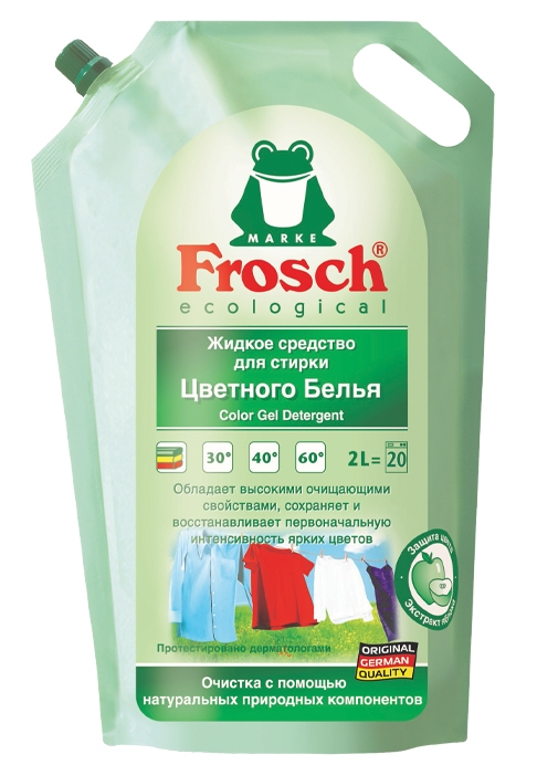 Жидкое средство для стирки цветного белья Frosch ("Фрош") 2 л