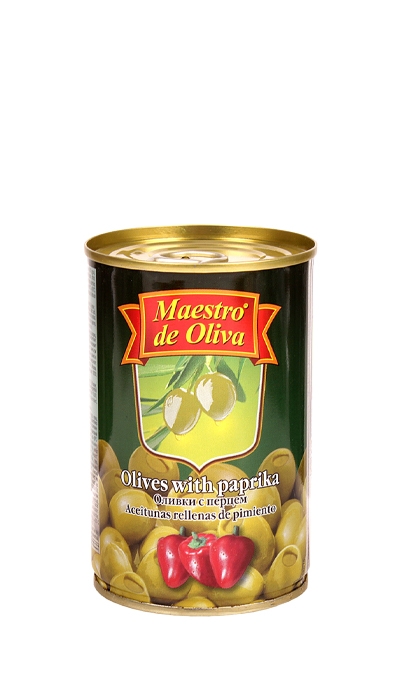 Оливки с перцем Maestro De Oliva (“Маэстро дэ олива”) 300 г ж/б