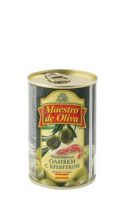 Оливки с креветками Maestro De Oliva ("Маэстро дэ олива") 300 г ж/б