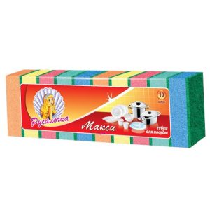 Губка для посуды "Русалочка-макси" 10 шт. в уп.