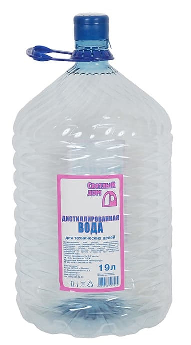 "Светлый дом" дистиллированная вода для технических целей 19л