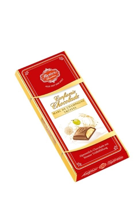 Шоколад "Reber Marc de Champagne" с пралине и бренди 100 г