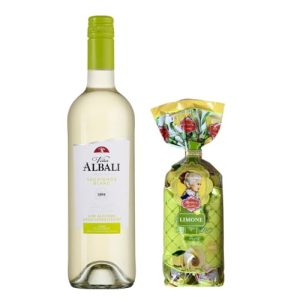 Набор вино б/алк "Винья Албали Совиньон Блан" 0.75л и конфеты 160г
