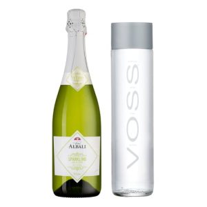 Набор вино б/алк "Винья Албали Спарклинг Уайт" 0.75л и Voss 0,8л