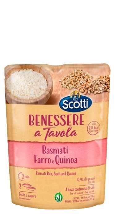 Riso Scotti Basmati Farro e Quinoa Рис “Басмати с полбой и киноа” 250 г