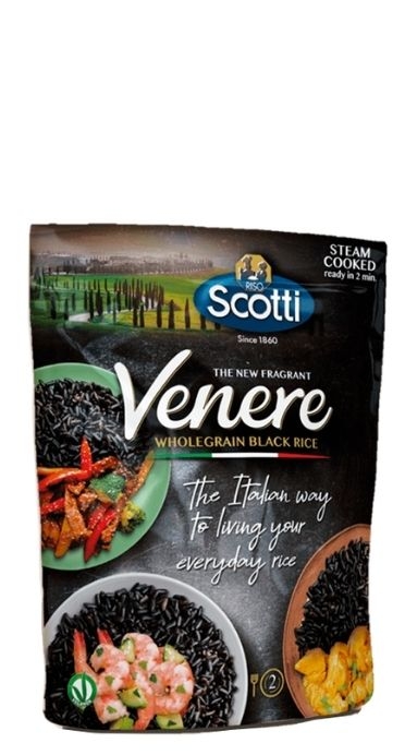 Riso Scotti Venere "Рис пропаренный черный «Venere»" 230 г
