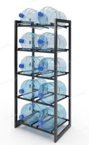 Стеллаж для воды "РОДНИК-10" чёрн.