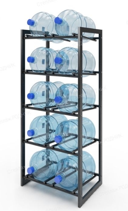 Стеллаж для воды "РОДНИК-10" чёрн.