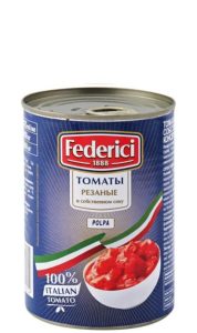 Томаты Federici резаные в собственном соку 425мл
