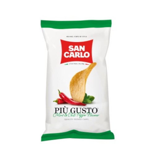 Чипсы картофельные San Carlo ("Сан Карло") - мята-перец 150 г