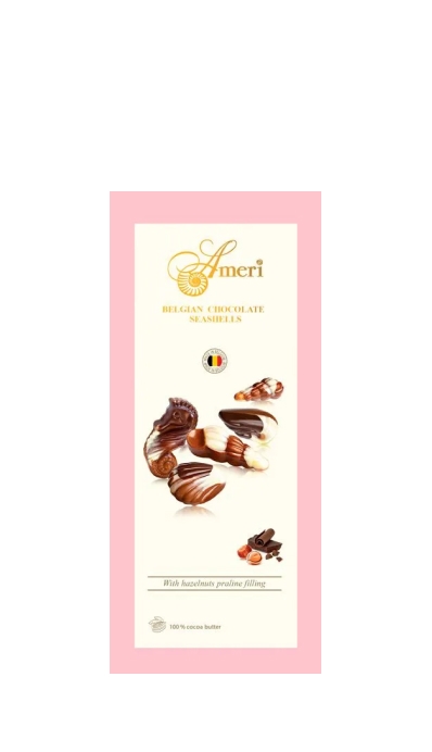 Шоколадные конфеты с пралине Ameri "Ракушки" 125г