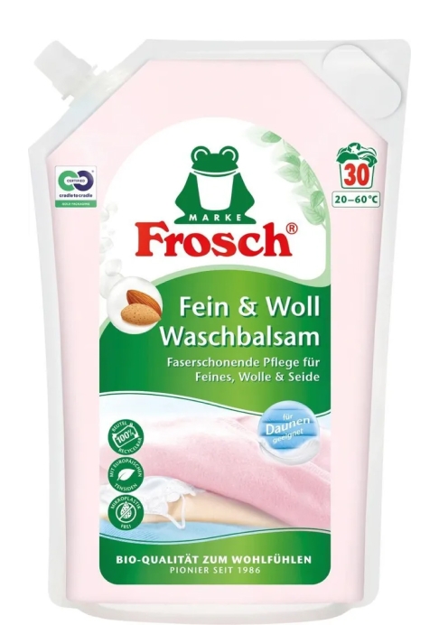 Бальзам для стирки шерстяных и нежных тканей Frosch ("Фрош") 1,8 л