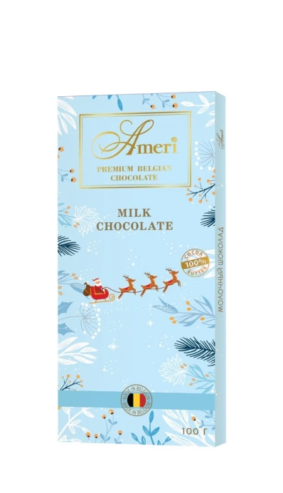 Молочный шоколад 32% Ameri - "Новогодний" 100г