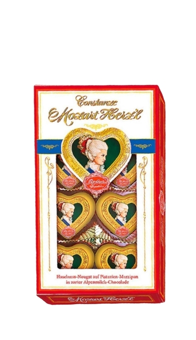 Шоколадные сердечки мол.шок. Reber Constanze Mozart Heart 80г