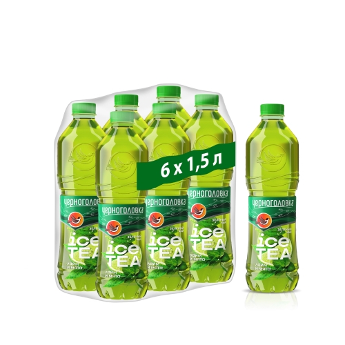 Холодный чай зеленый Черноголовка “Мята-лайм” 1.5л