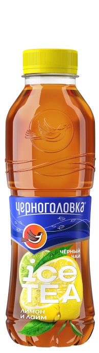 Холодный чай черный Черноголовка "Лимон-лайм" 0.5л