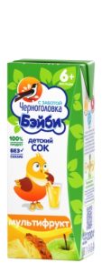Сок Черноголовка Бэйби мультифрукт с мякотью 0.2л