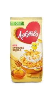 Готовый завтрак Любятово Хлопья кукурузные медовые 250 г