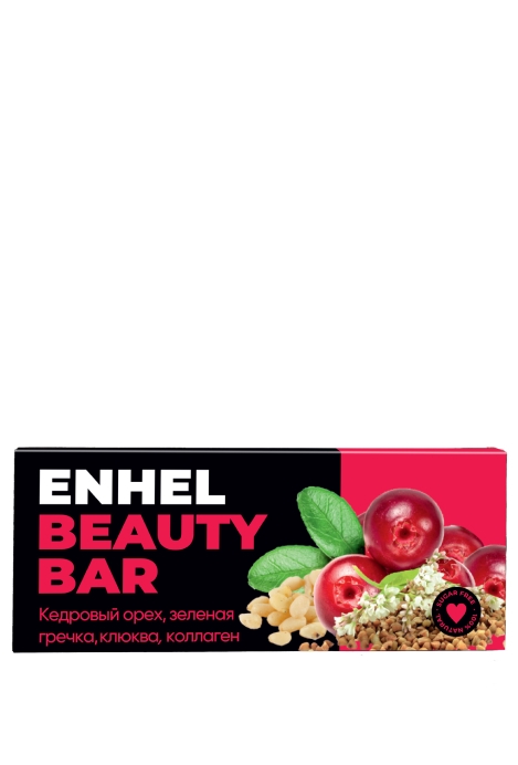 Батончик Enhel beauty bar с клюквой, кедром и зел.гречкой  35г