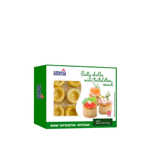 Мини тарталетки «Круглые» Ameria 72г