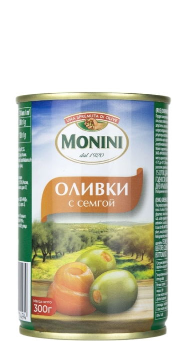 Оливки с семгой Monini (Монини) 300г