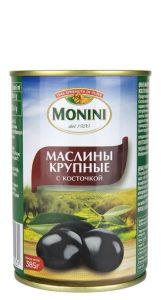 Маслины крупные с косточкой Monini ("Монини") 385г