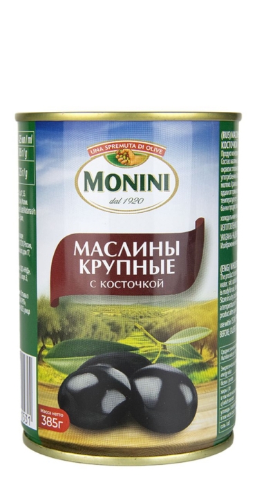 Маслины крупные с косточкой Monini ("Монини") 385г